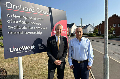 Taunton and Wellington MP, Gideon Amos, and Somerset Councillor, Habib Farbahi