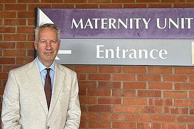 Gideon Amos MP at Musgrove Maternity Unit