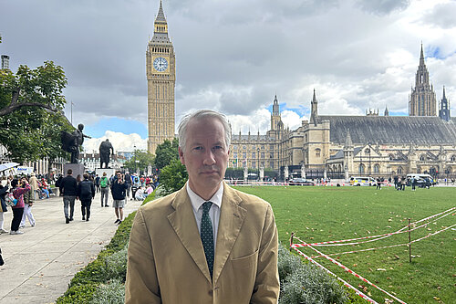 Taunton and Wellington MP, Gideon Amos, at Parliament