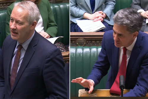 Taunton and Wellington MP, Gideon Amos, and Energy Secretary, Ed Miliband