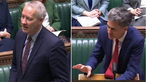 Taunton and Wellington MP, Gideon Amos, and Energy Secretary, Ed Miliband