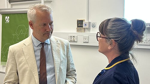 Taunton and Wellington MP, Gideon Amos, visits Musgrove Park Hospital