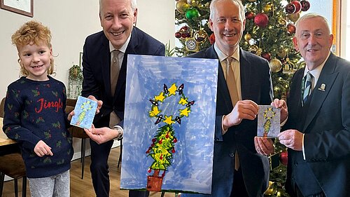 Taunton and Wellington Lib Dems Christmas Card 2025 designed by Archie Mackenzie