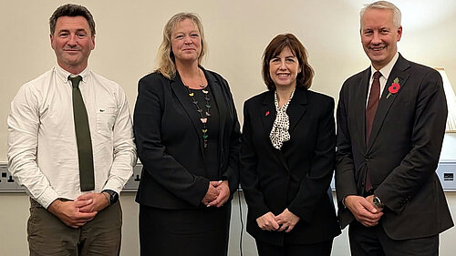 Steve Gillan, Rachel White, Lucy Powell and Gideon Amos