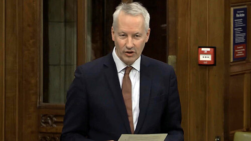 Gideon Amos speaks at schools debate