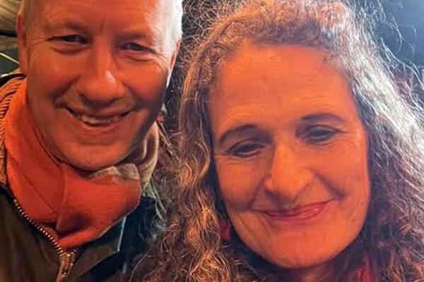 Gideon Amos with his wife Caro at Sheppys January 2026