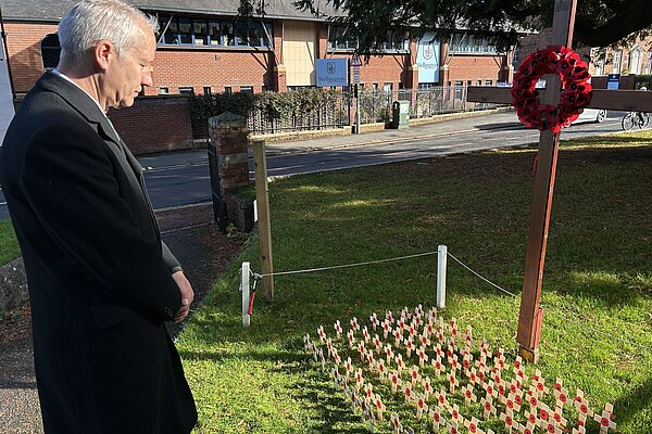 MP Gideon Amos at Field of Remembrance