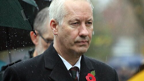 Taunton and Wellington MP Gideon Amos Remembrance Day Wellington